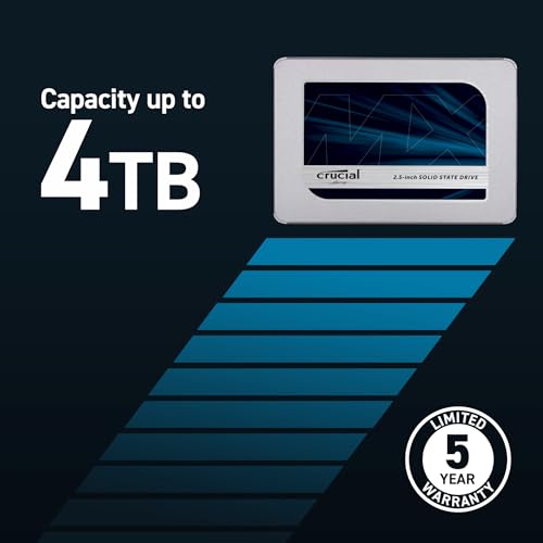 Crucial MX500 500GB 3D NAND SATA 2.5 Inch Internal SSD - Up to 560MB/s - CT500MX500SSD1