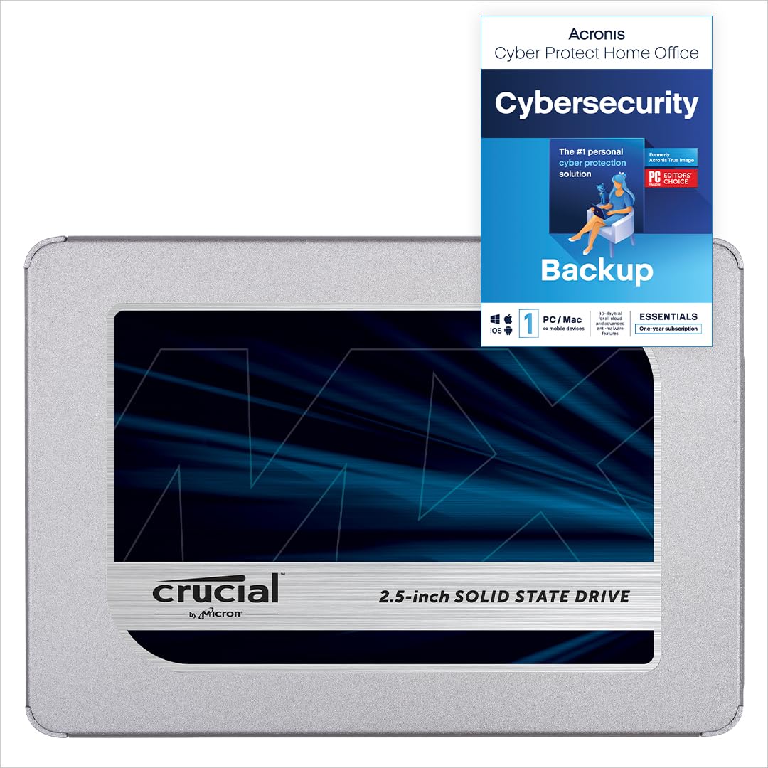 Crucial MX500 500GB 3D NAND SATA 2.5 Inch Internal SSD - Up to 560MB/s - CT500MX500SSD1