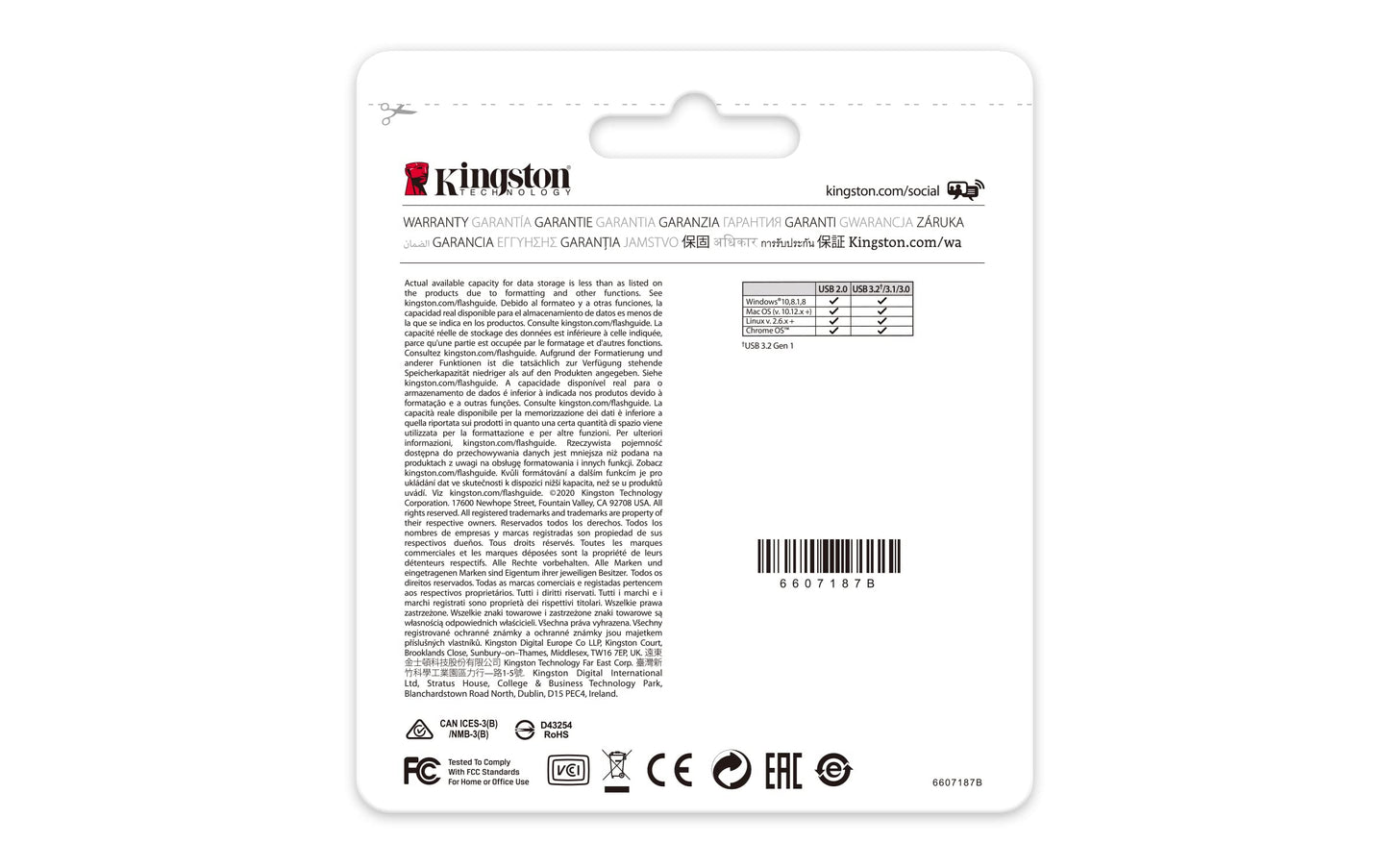 Kingston DataTraveler Exodia DTX/32, 64, 128, 256 GB Flash Drive USB 3.2 Gen 1 - with Protective Cap and Keyring in Multiple Colours