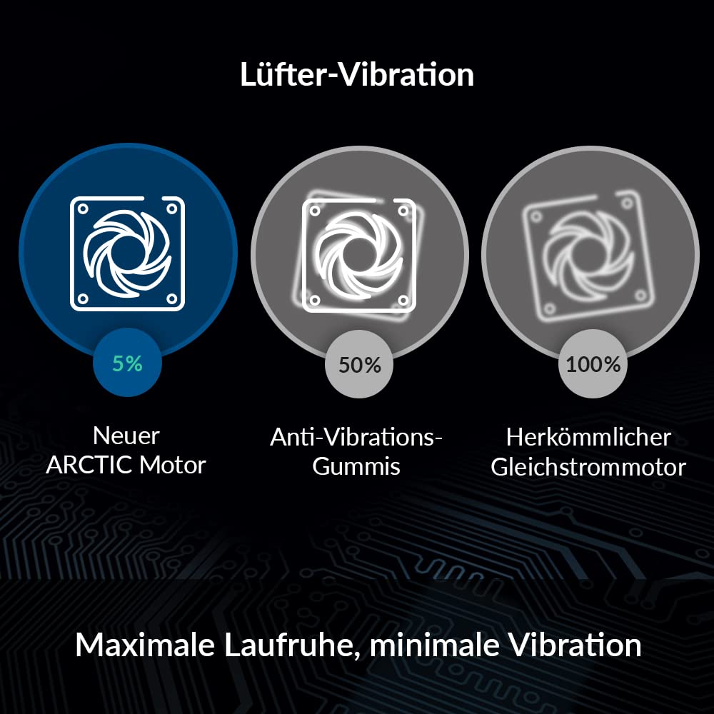 Arctic Silent, 80 mm 3-Pin Fan with Standard Case and Higher Airflow, Quiet and Efficient Ventilation