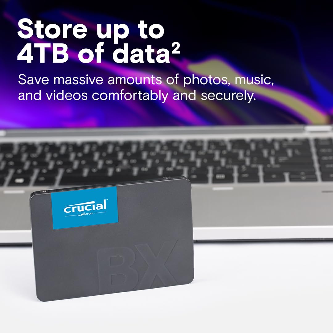 Crucial BX500 SATA SSD 480GB, 2.5" Internal SSD