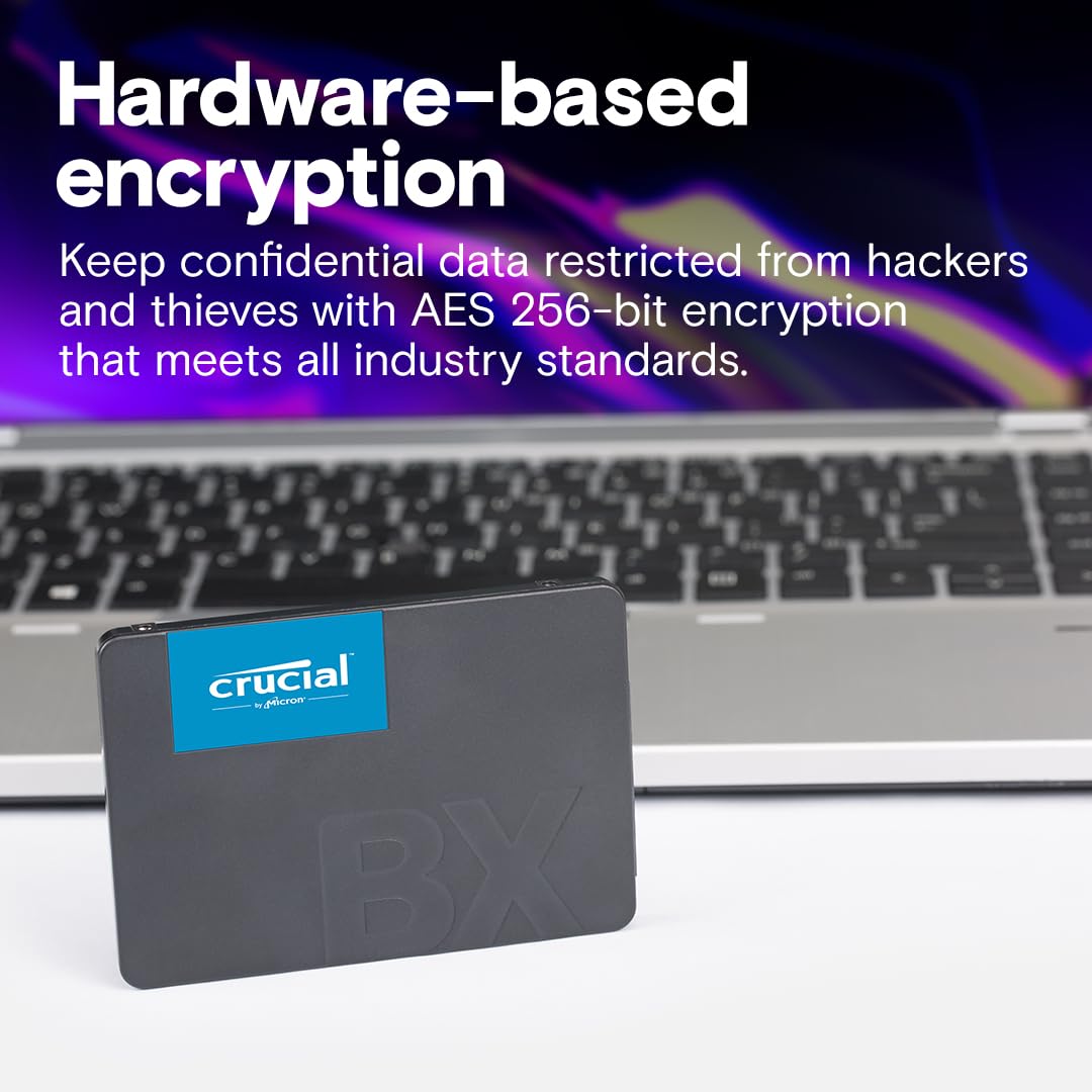 Crucial BX500 SATA SSD 480GB, 2.5" Internal SSD