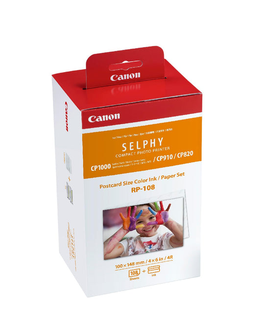Canon RP 108IP - 1 - Print Ribbon Cassette and Paper kit - Black