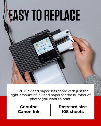 Canon RP 108IP - 1 - Print Ribbon Cassette and Paper kit - Black