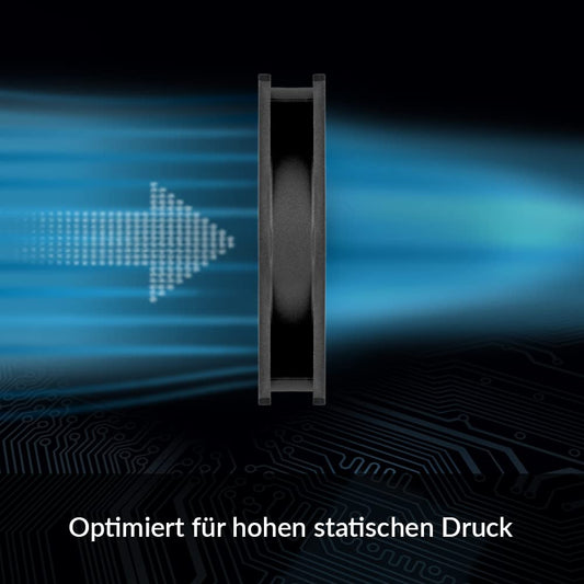 Arctic Silent, 80 mm 3-Pin Fan with Standard Case and Higher Airflow, Quiet and Efficient Ventilation