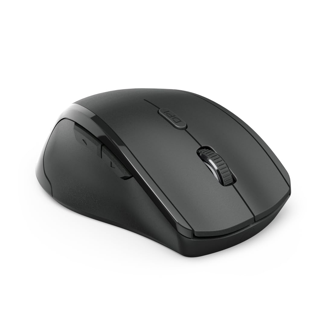 Hama Maus kabellos für Linkshänder ergonomisch (Linkshänder-Maus ohne Kabel, Wireless Funkmaus, USB Empfänger, vertikal, 800-1600 dpi, 3 Tasten inkl. Browser-Tasten, 2,4 GHz) schwarz