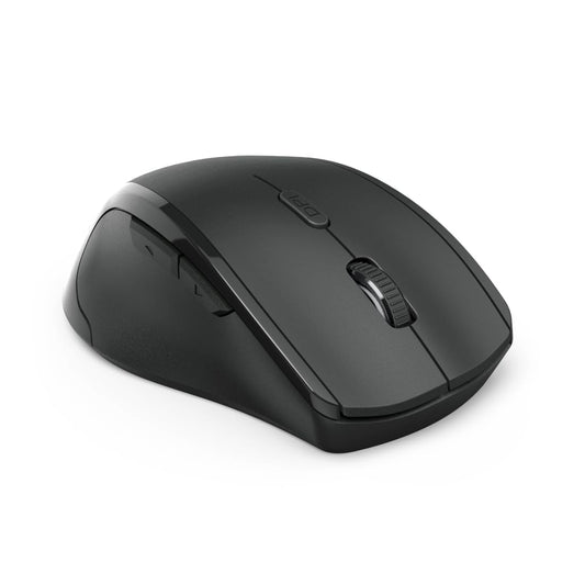 Hama Maus kabellos für Linkshänder ergonomisch (Linkshänder-Maus ohne Kabel, Wireless Funkmaus, USB Empfänger, vertikal, 800-1600 dpi, 3 Tasten inkl. Browser-Tasten, 2,4 GHz) schwarz