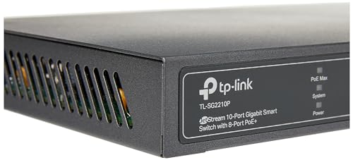 TP-Link JetStream 8-Port Gigabit Smart Switch with 4-Port PoE+(TL-SG2008P)