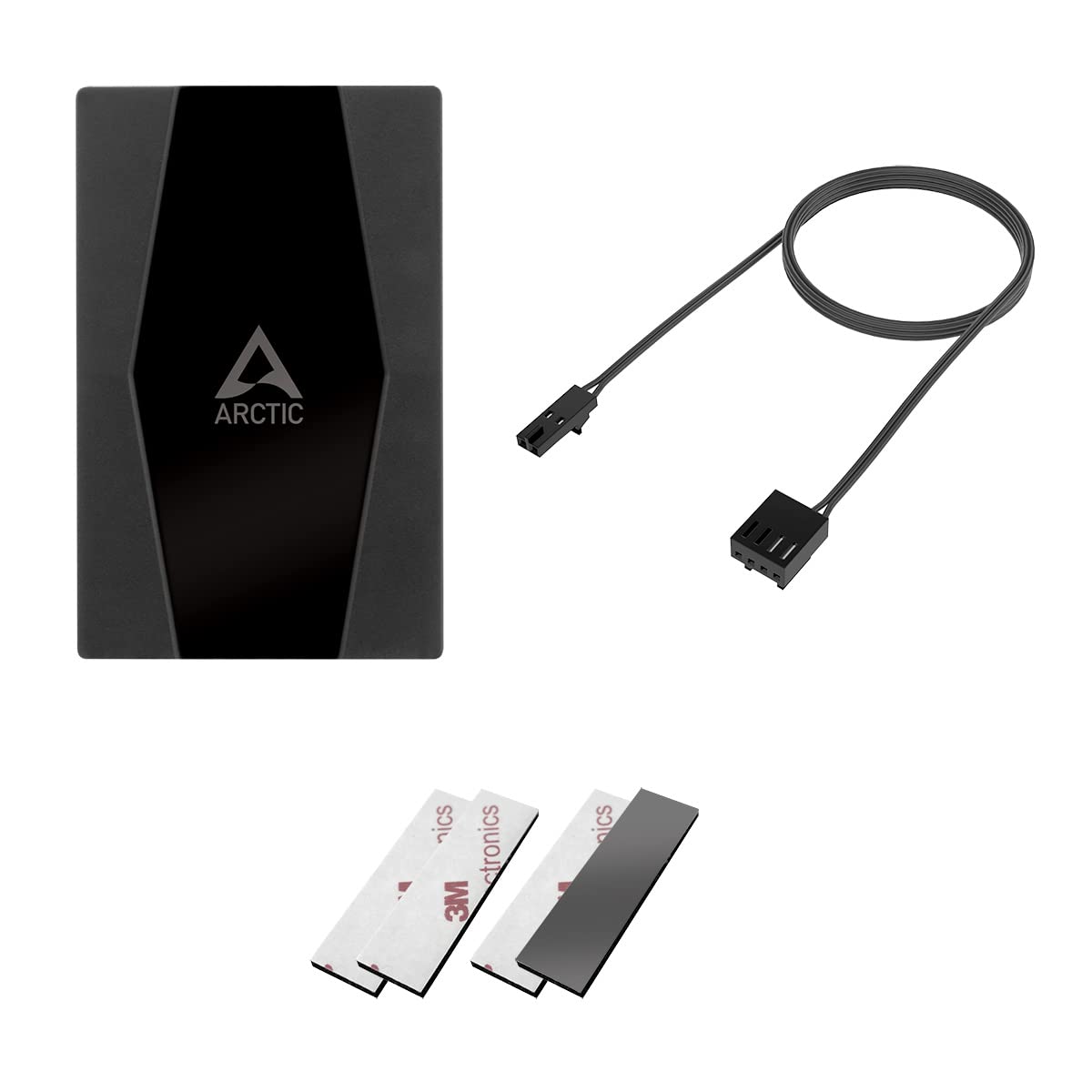 ARCTIC Case Fan Hub - 10-fold PWM Fan Distributor with SATA Power - Black