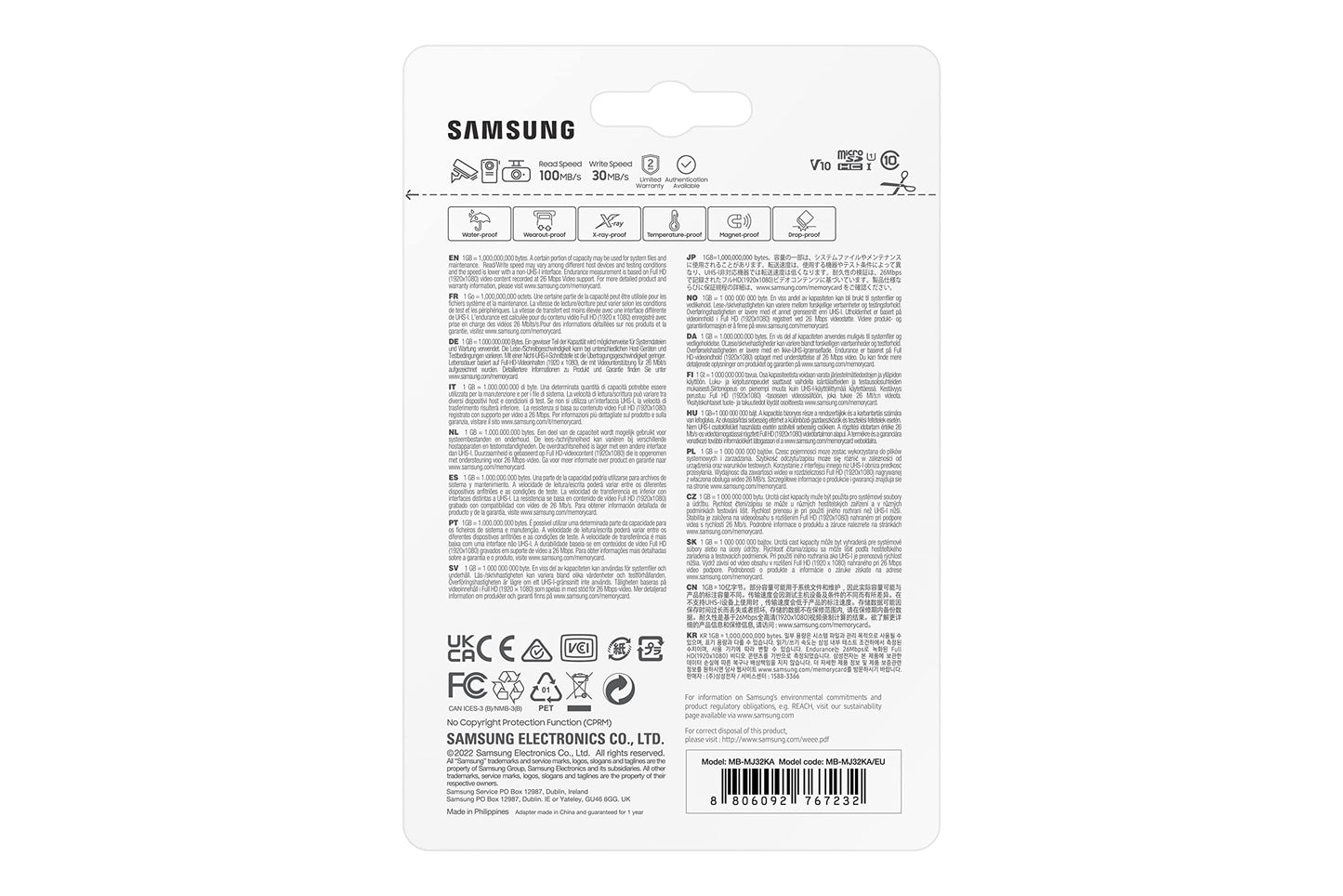 Samsung PRO Endurance microSD Speicherkarte