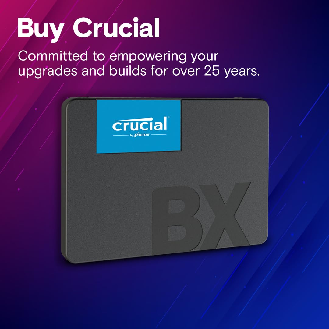 Crucial BX500 SATA SSD 480GB, 2.5" Internal SSD